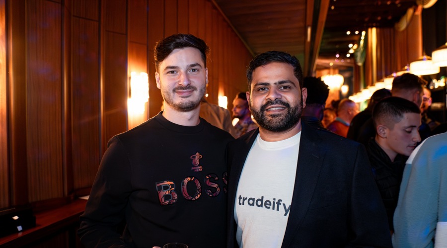 (From left): Brett Simberkoff and Vinan Mistry, the co-founders of Tradeify