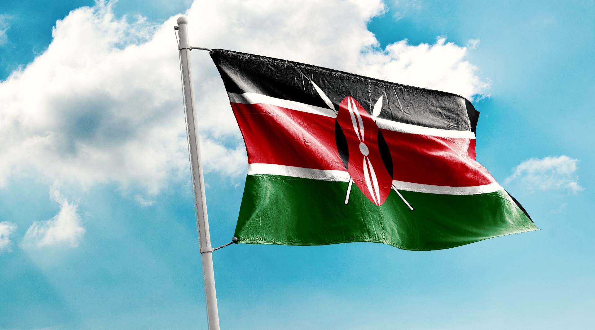 A flag of Kenya
