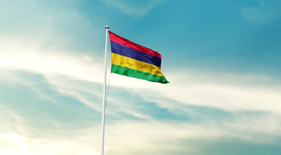 A flag of Mauritius
