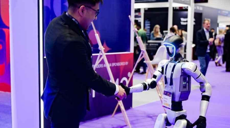 A humanoid robot at iFX EXPO Dubai