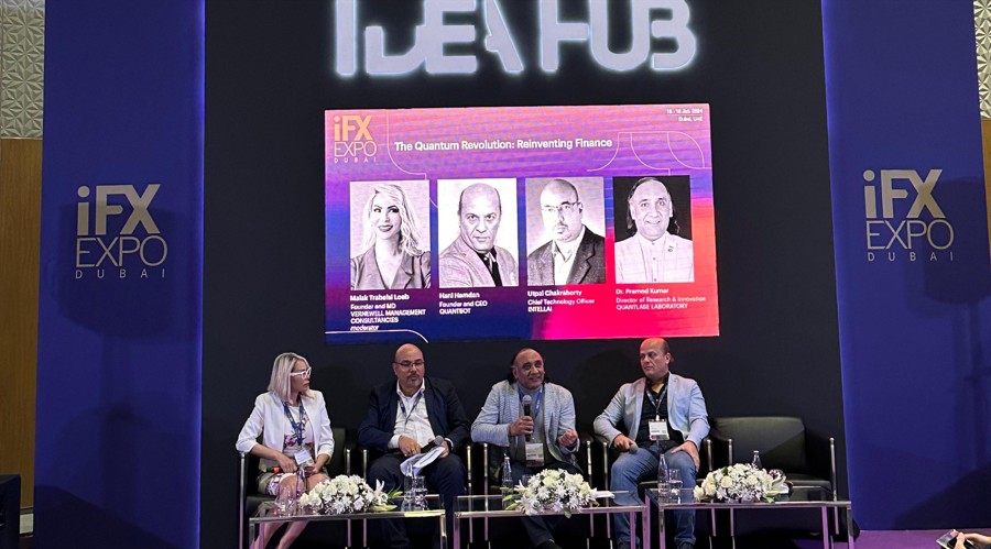 A panel discussion at iFX EXPO Dubai 2024