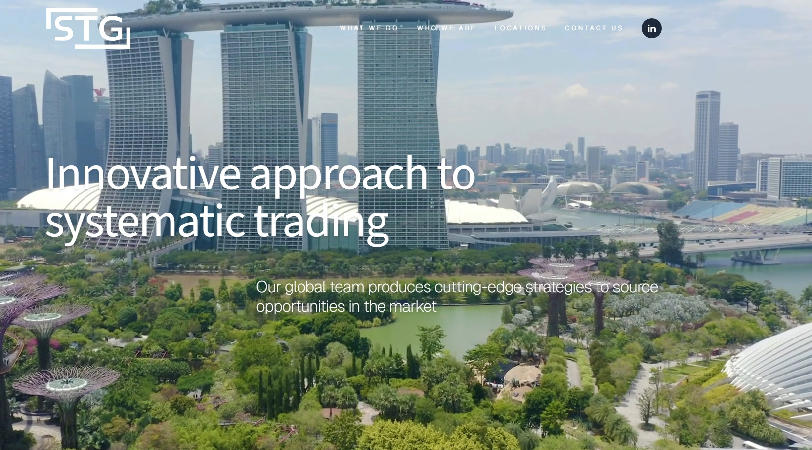 A screenshot from STG’s official website