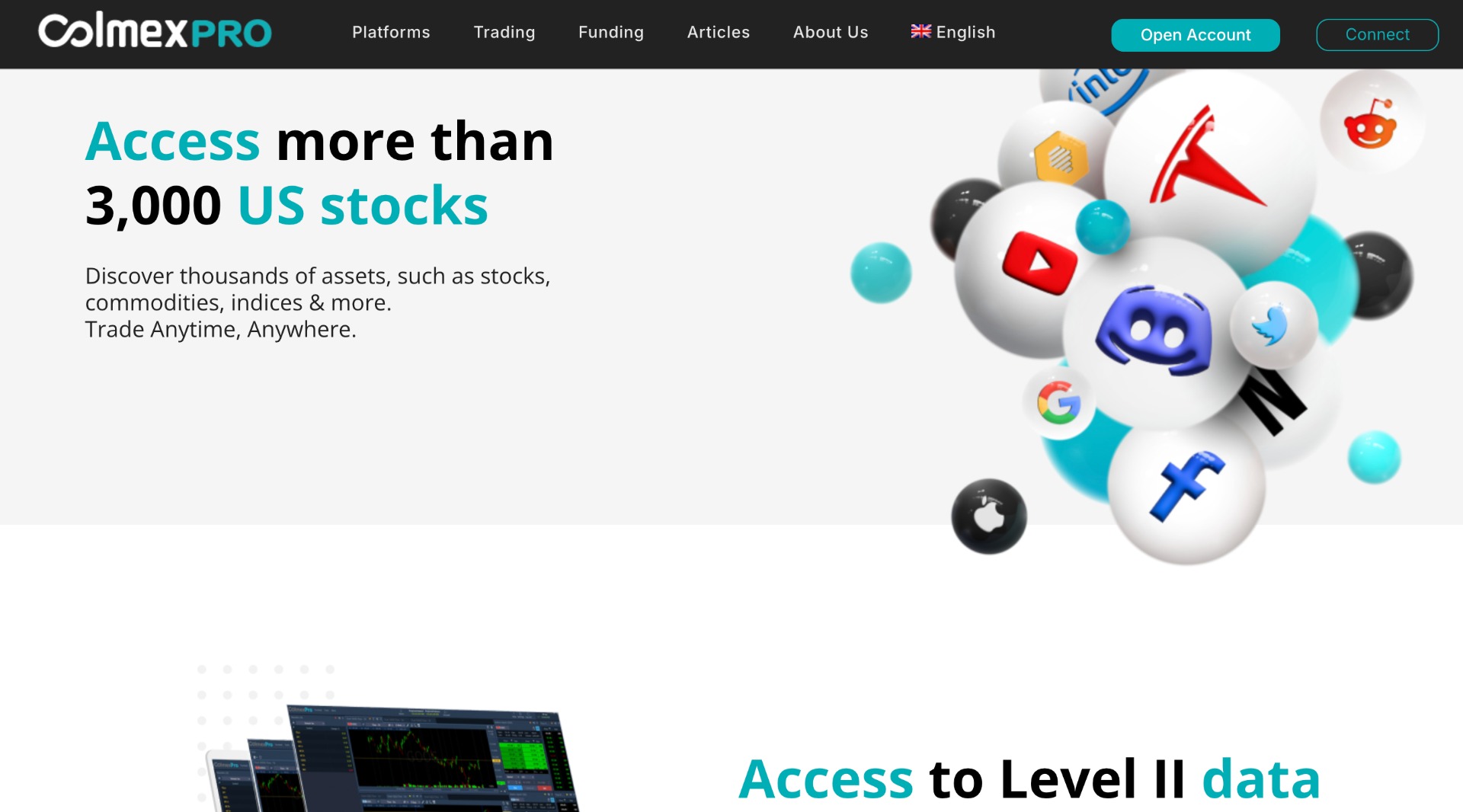 A screenshot of Colmex Pro website