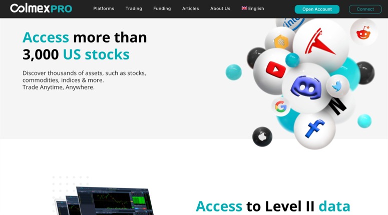 A screenshot of Colmex Pro website