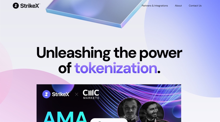 A screenshot of StrikeX website