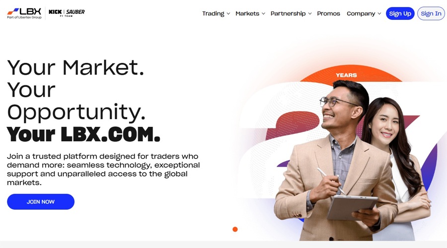 A screenshot of the LBX.com website