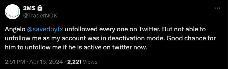 A tweet by @TraderNOK