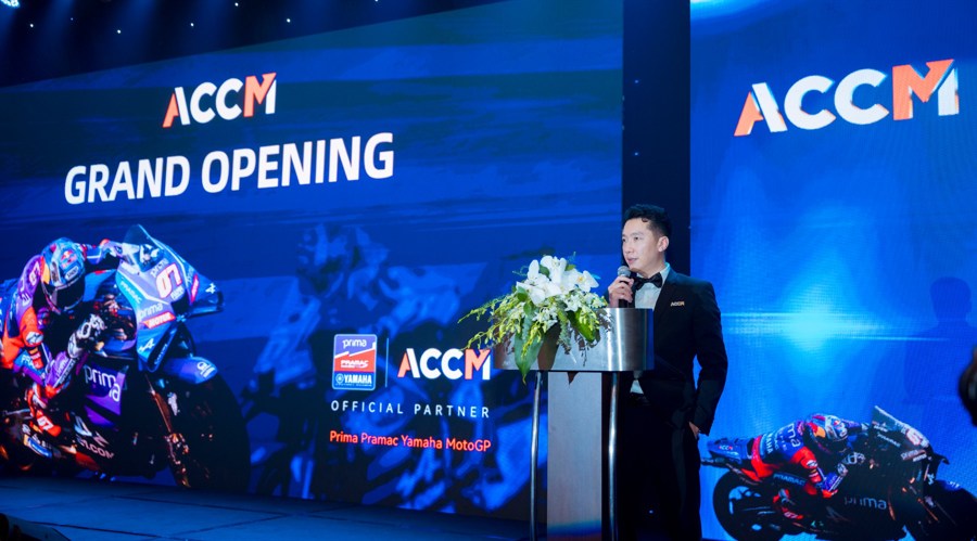 ACCM's CEO Tien Ching at the opening of one of the broker's Vietnam support hub