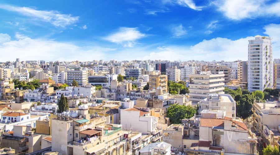 Aerial view of Nicosia, Cyprus