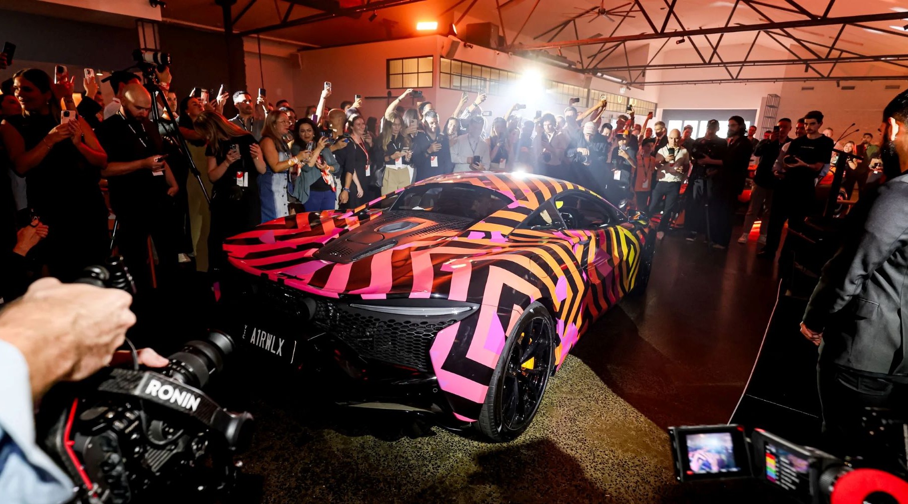 The custom-designed McLaren Artura supercar designed by Reko Rennie (Airwallex).