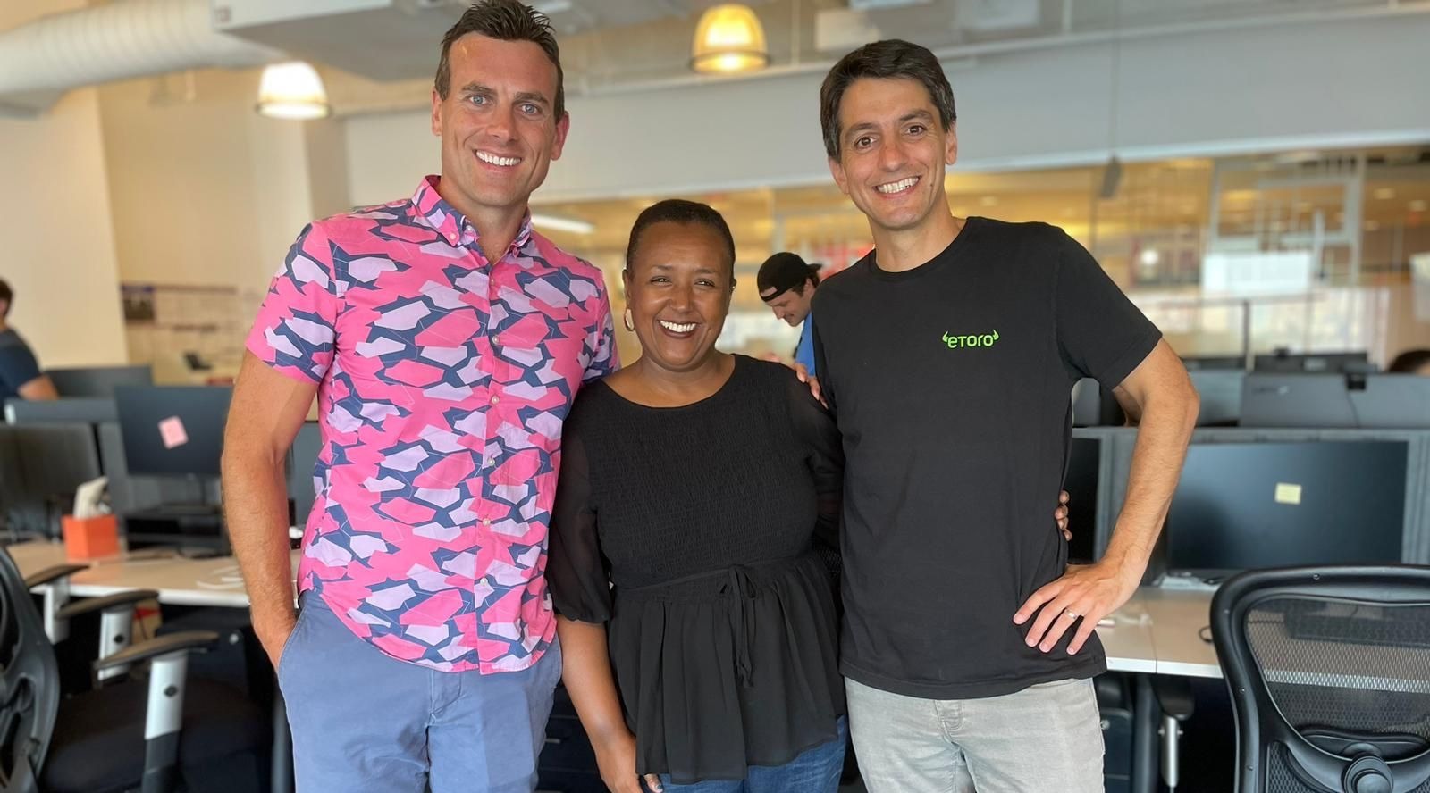 Andrew McCormick (left) and Lule Demmissie (middle)