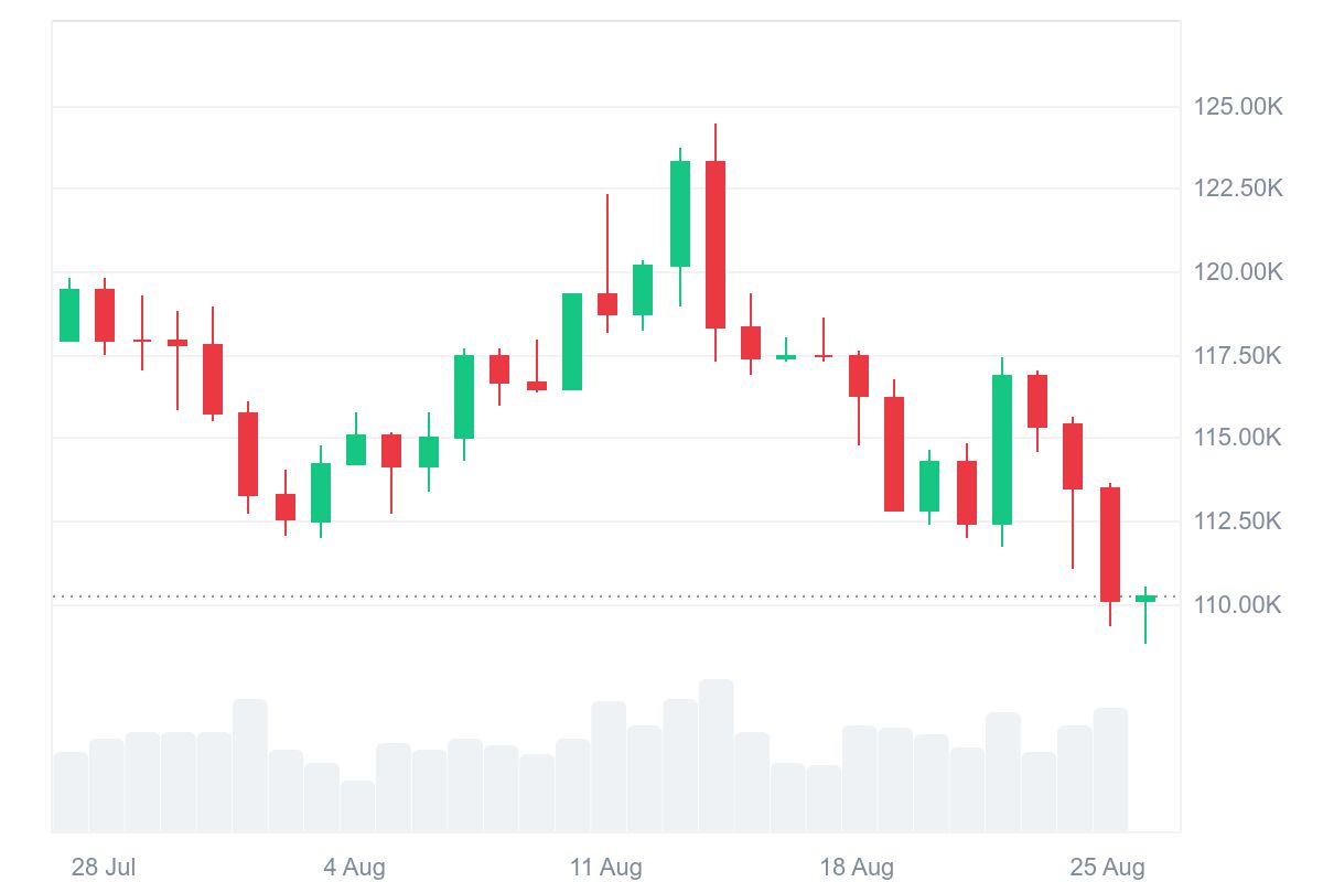 Bitcoin price today. Source: CoinMarketCap.com
