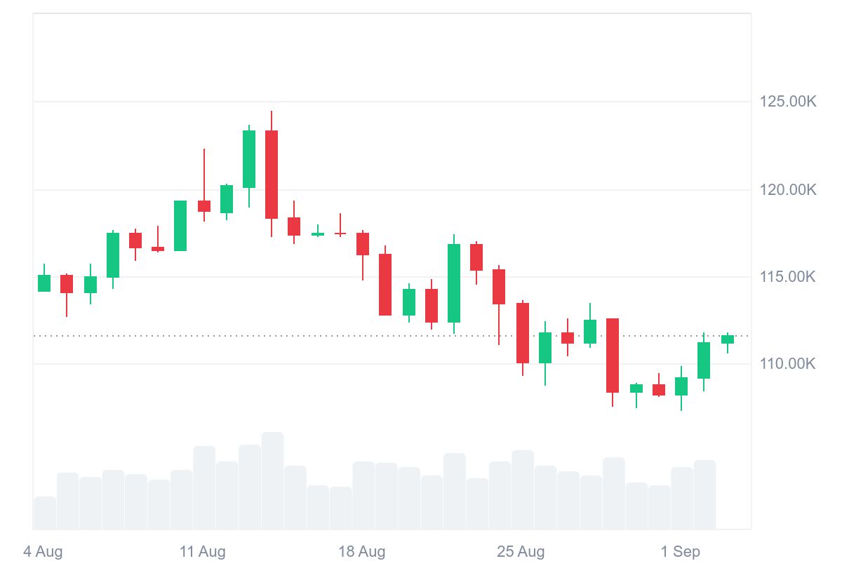 Bitcoin price today. Source: CoinMarketCap.com
