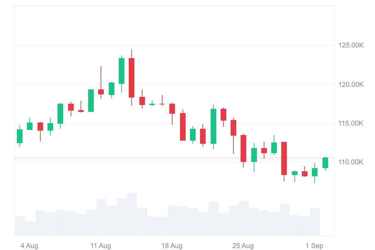 Bitcoin price today. Source: CoinMarketCap