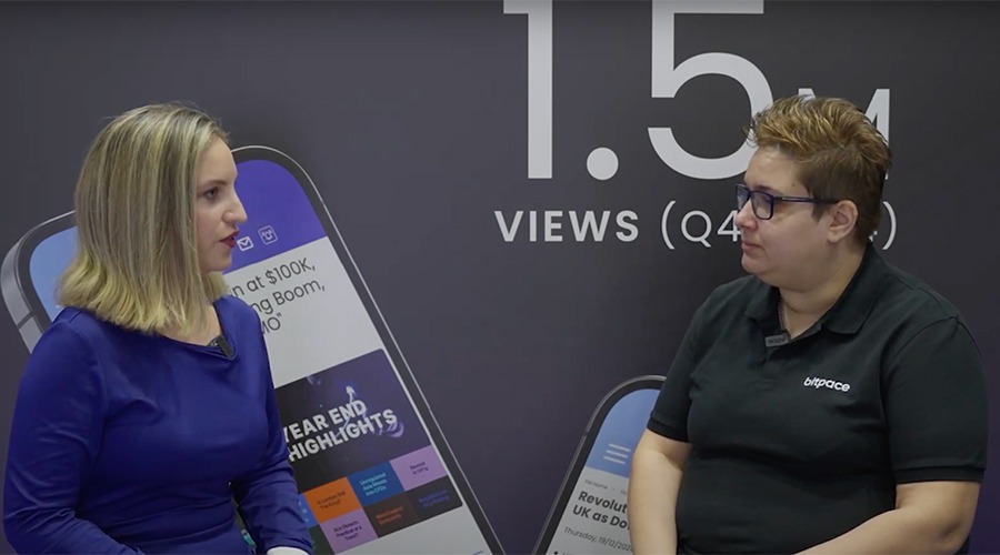 Bitpace at iFX Expo Dubai 2025 discussing cross-border payments and stablecoins.