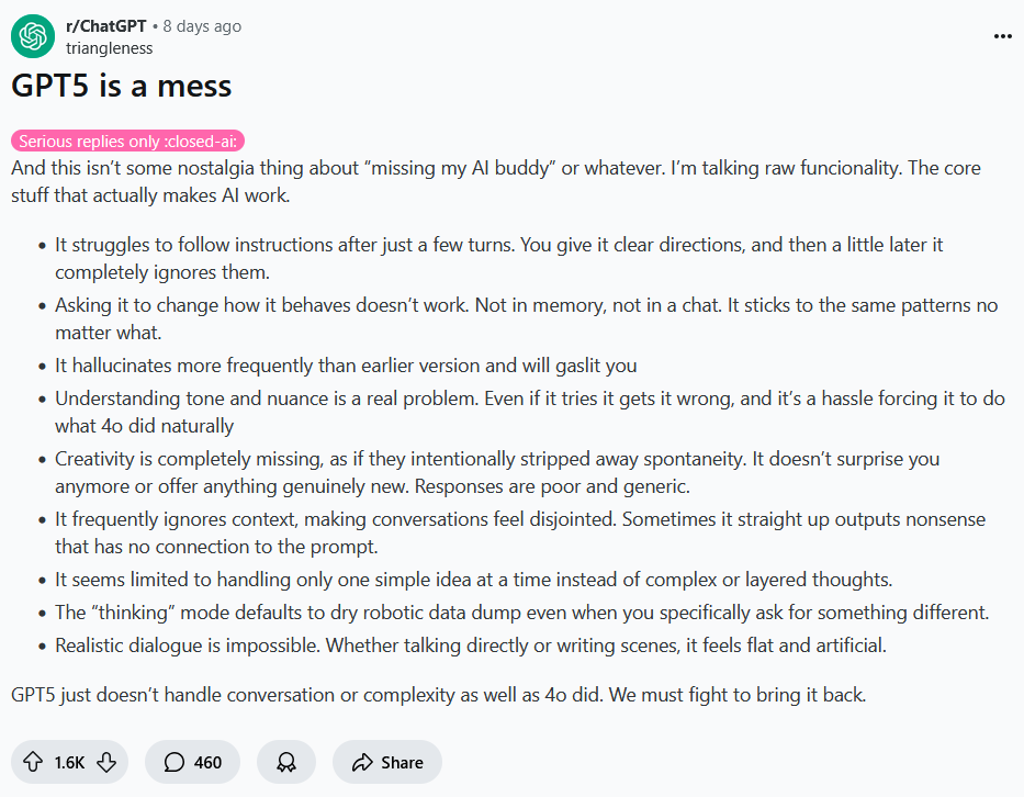 Chat GPT5 reddit