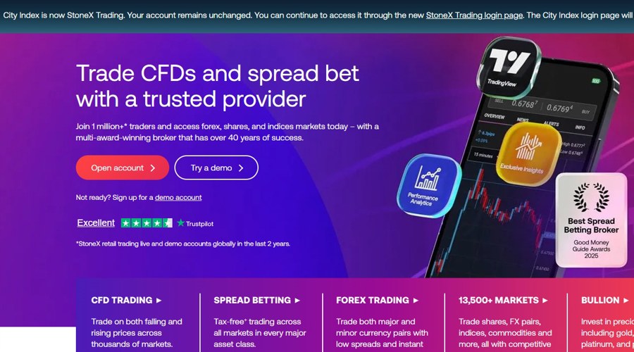 City Index is now StoneX Trading