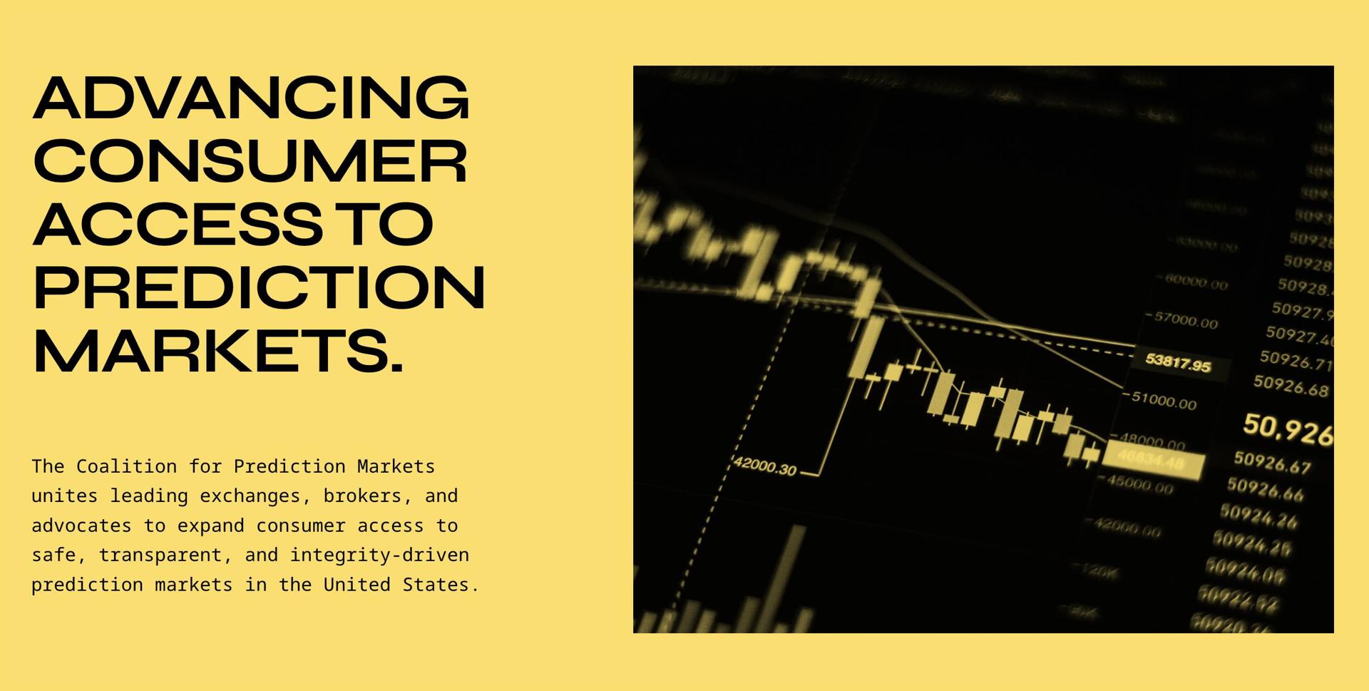 Coalition for Prediction Markets. Homepage screenshot