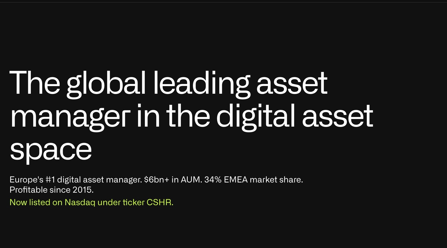 Coinshares IPO