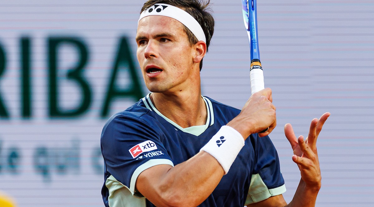 Daniel Altmaier, with XTB's logo on his shirt