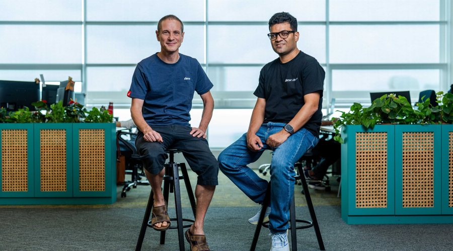 Deriv Founder and CEO Jean-Yves Sireau with co-CEO Rakshit Choudhary