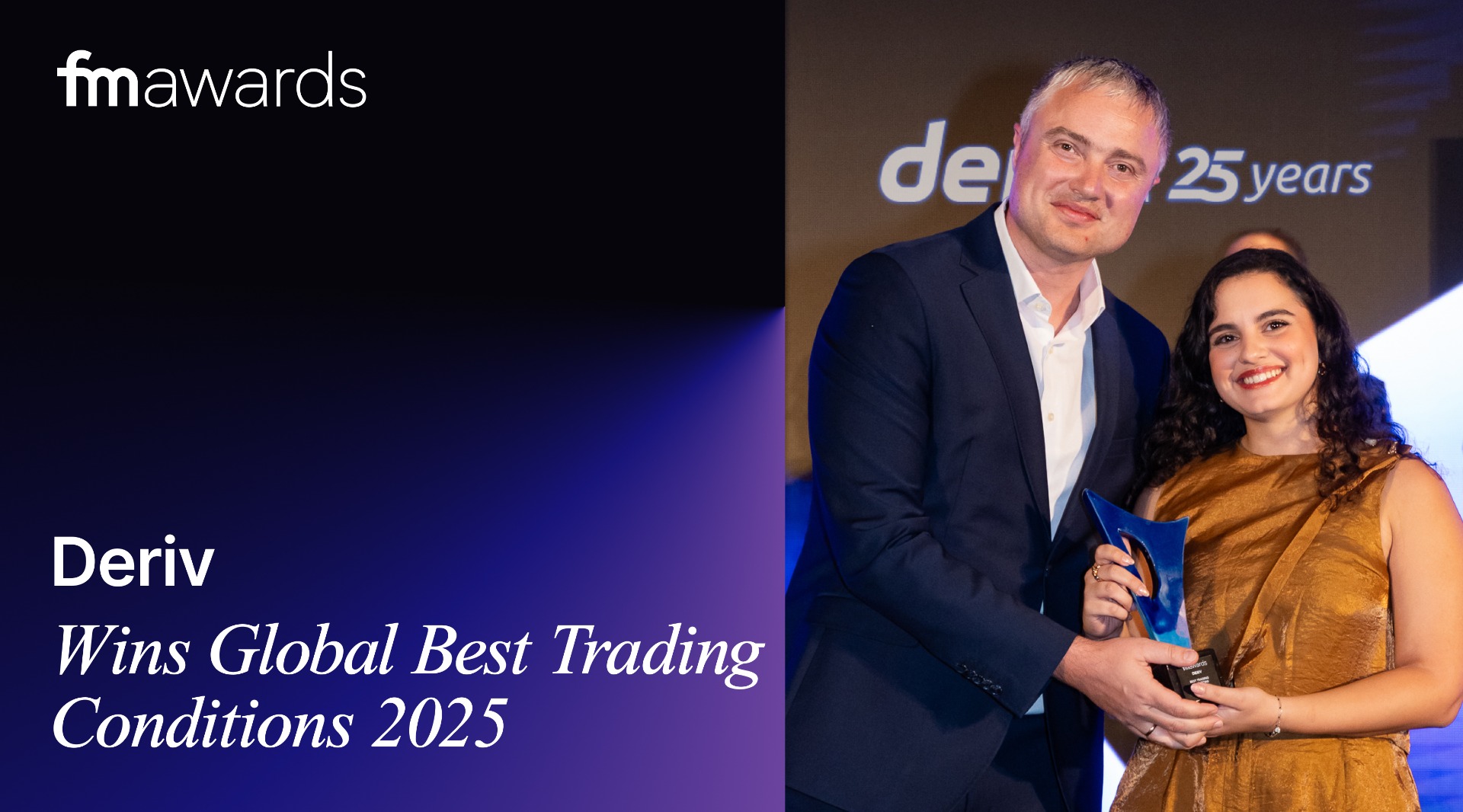 Deriv Wins Global Best Trading Conditions 2025