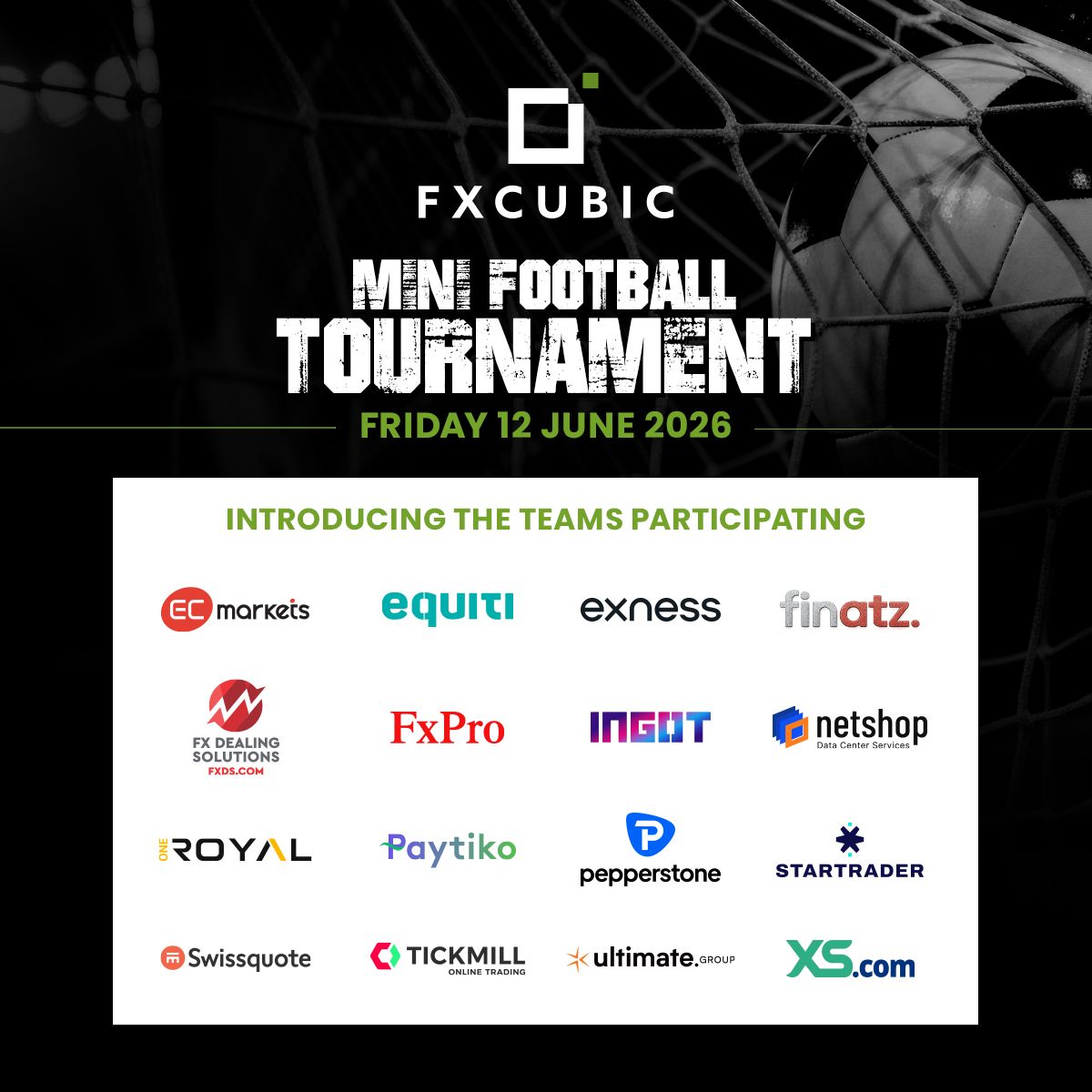 FXCubic Mini-Football Tournament 2026 Teams
