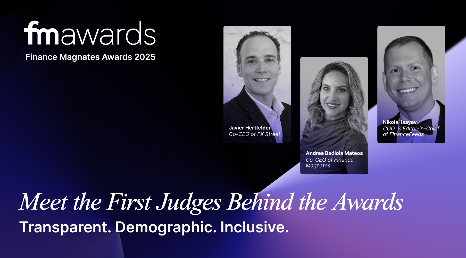 Finance Magnates Awards Judges 2025