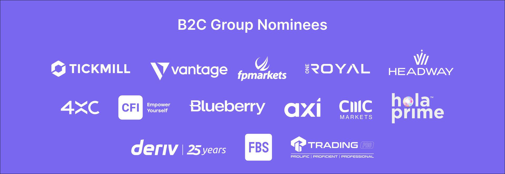 Finance Magnates B2C Nominees