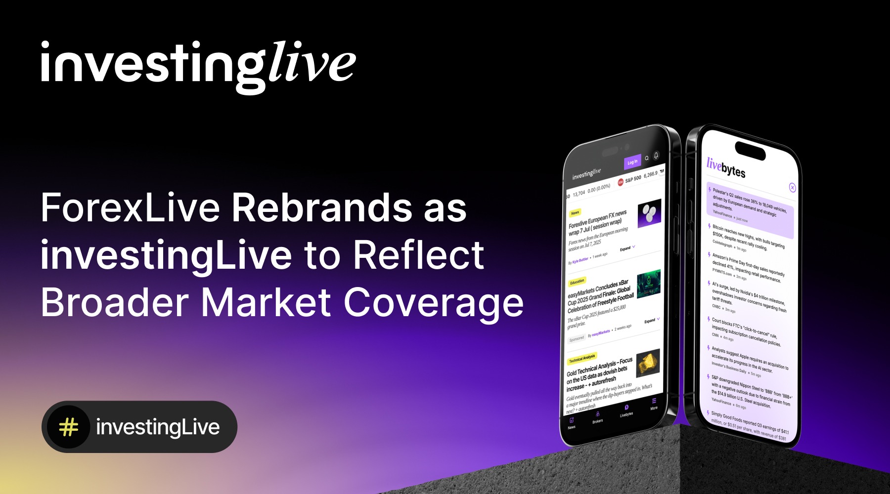ForexLive Rebrands to investingLive