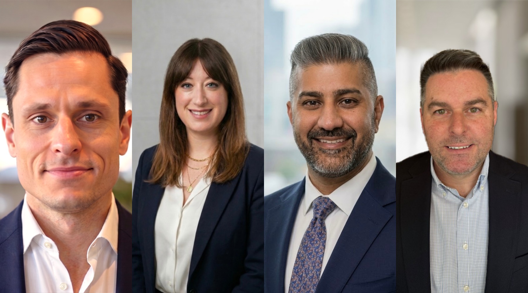 From left: Deyan Kolev, Mariel Salomon, Mo Badlani and Nick Haydon