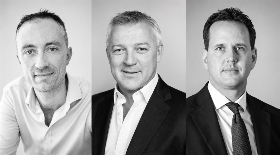 From left: Guy Hopkins, Darren Coote and Rasmus Bagger