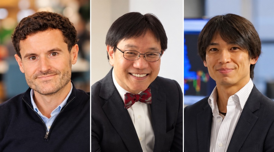 From left: Philip Waters, Yoshiharu Yanagisawa, Akira Miyamura