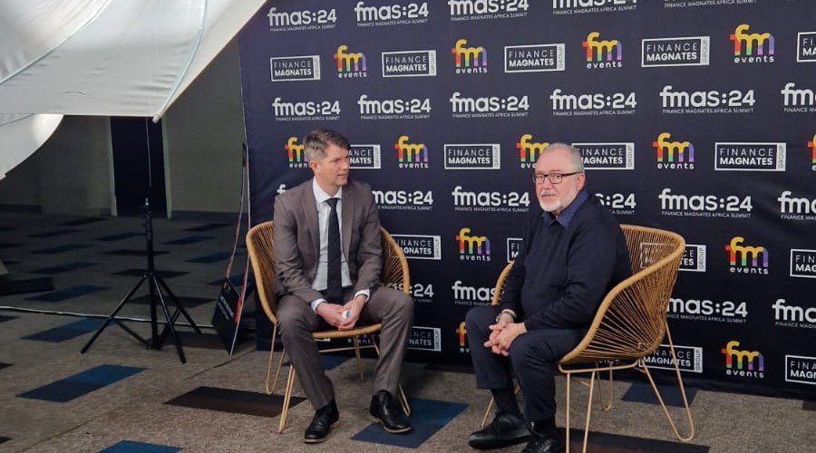 Gerhard van Deventer from FSCA (right), and Adam Button, ForexLive Chief Currency Analyst.