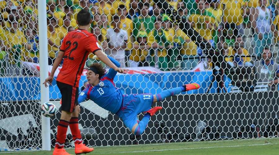 Guillermo Ochoa in action at the 2014 FIFA World Cup, Source: Wikipedia