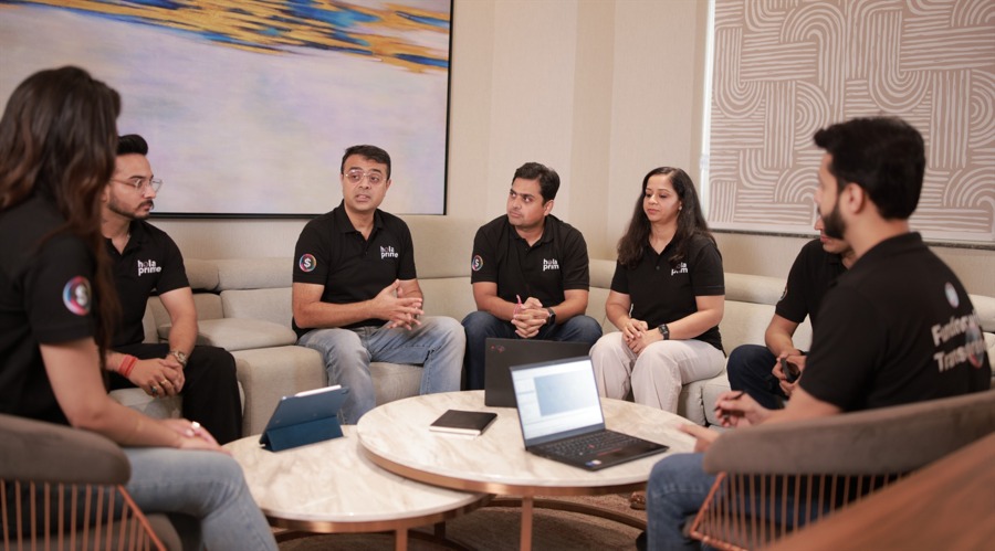Hola Prime team, the CEO Somesh Kapuria third from the left