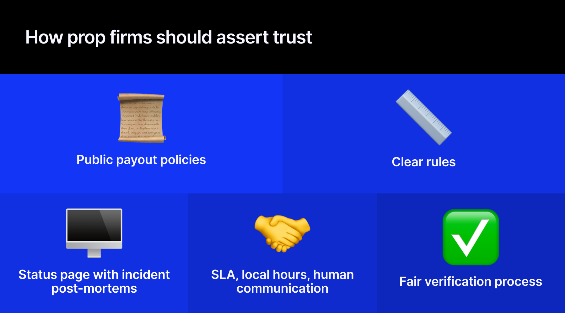 How Prop Firms Should Assert Trust