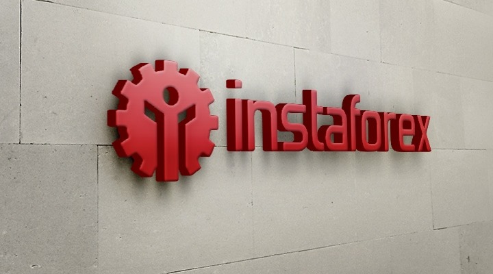 InstaForex logo on a wall