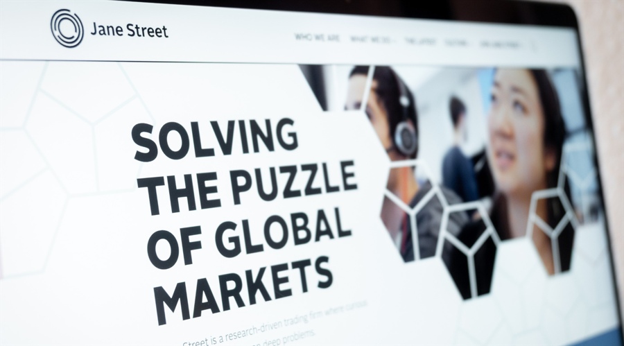 Jane Street website showing company values (shutterstock)