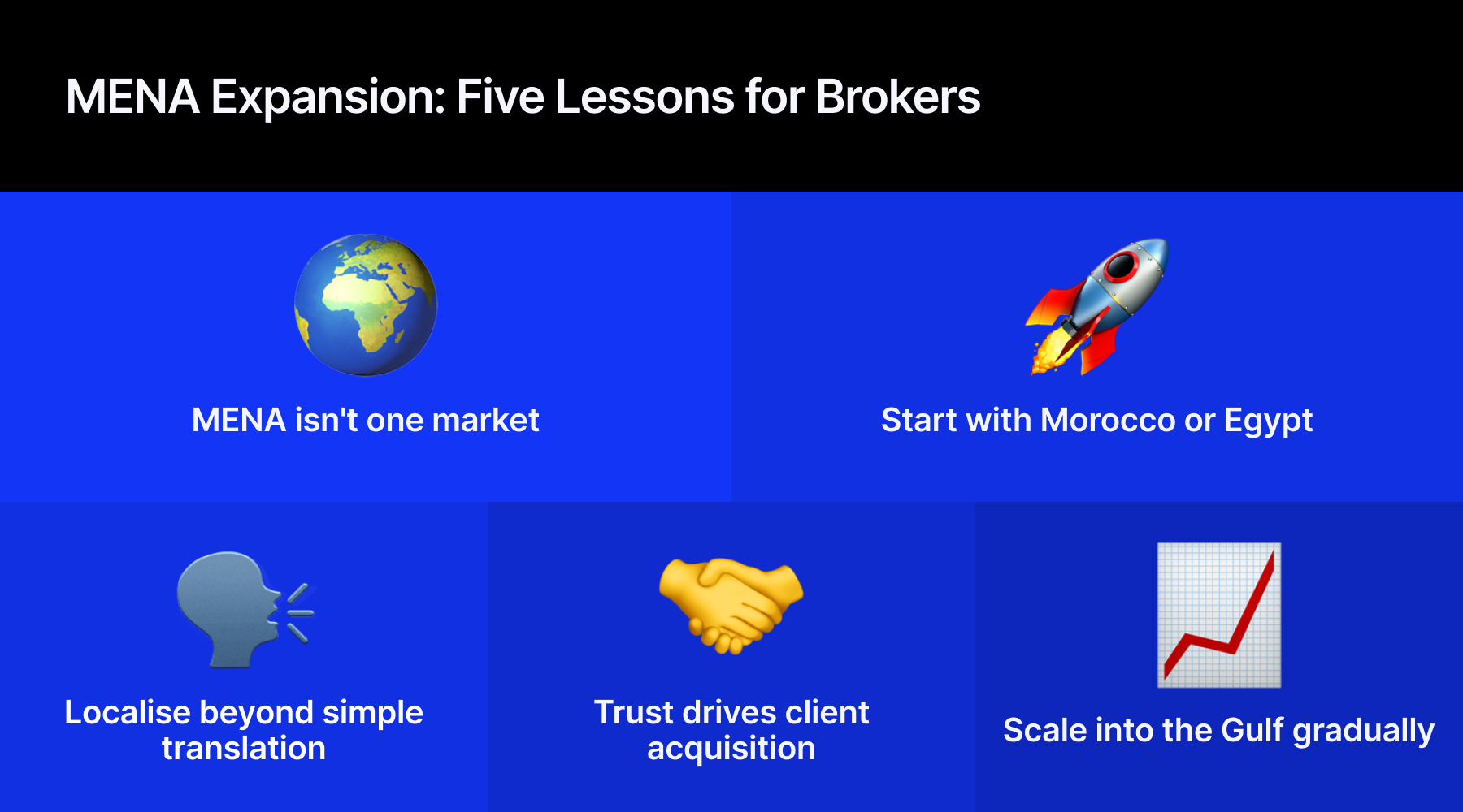MENA lessons for Brokers