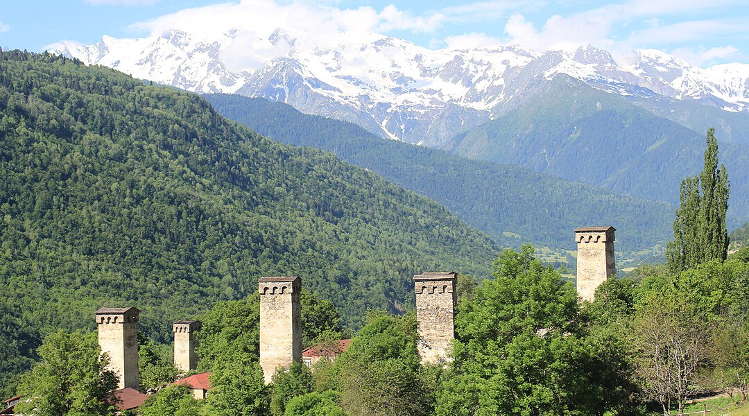 Medieval towers in Georgia’s Ushguli and Mestia, Source: Wikipedia