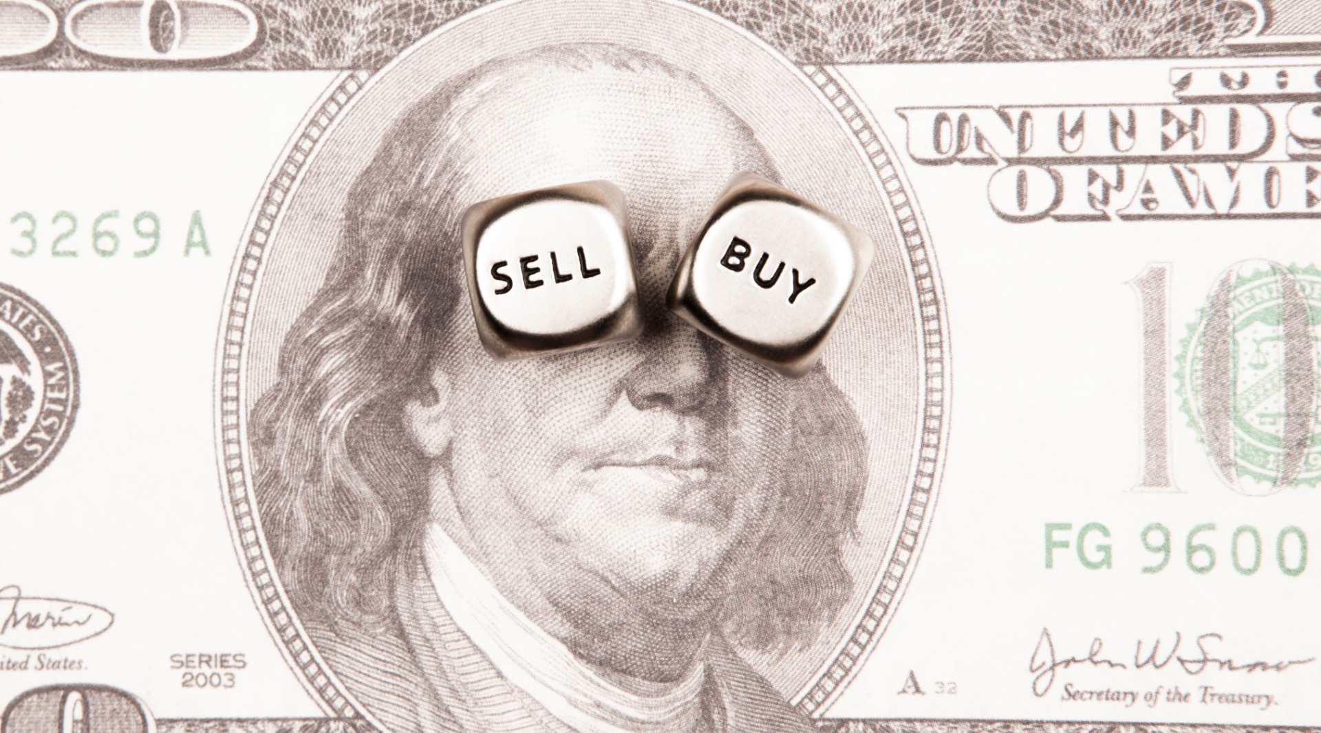 Money banknote sell buy cube