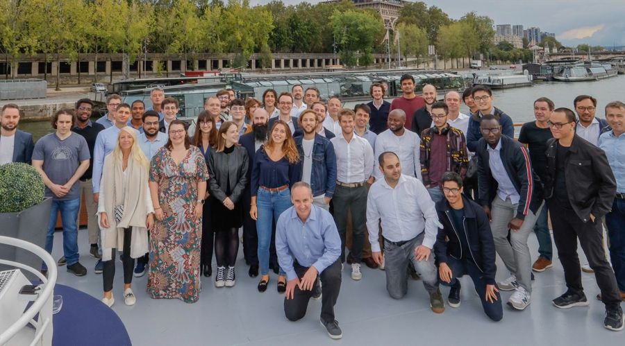 Opensee team with the CEO in front