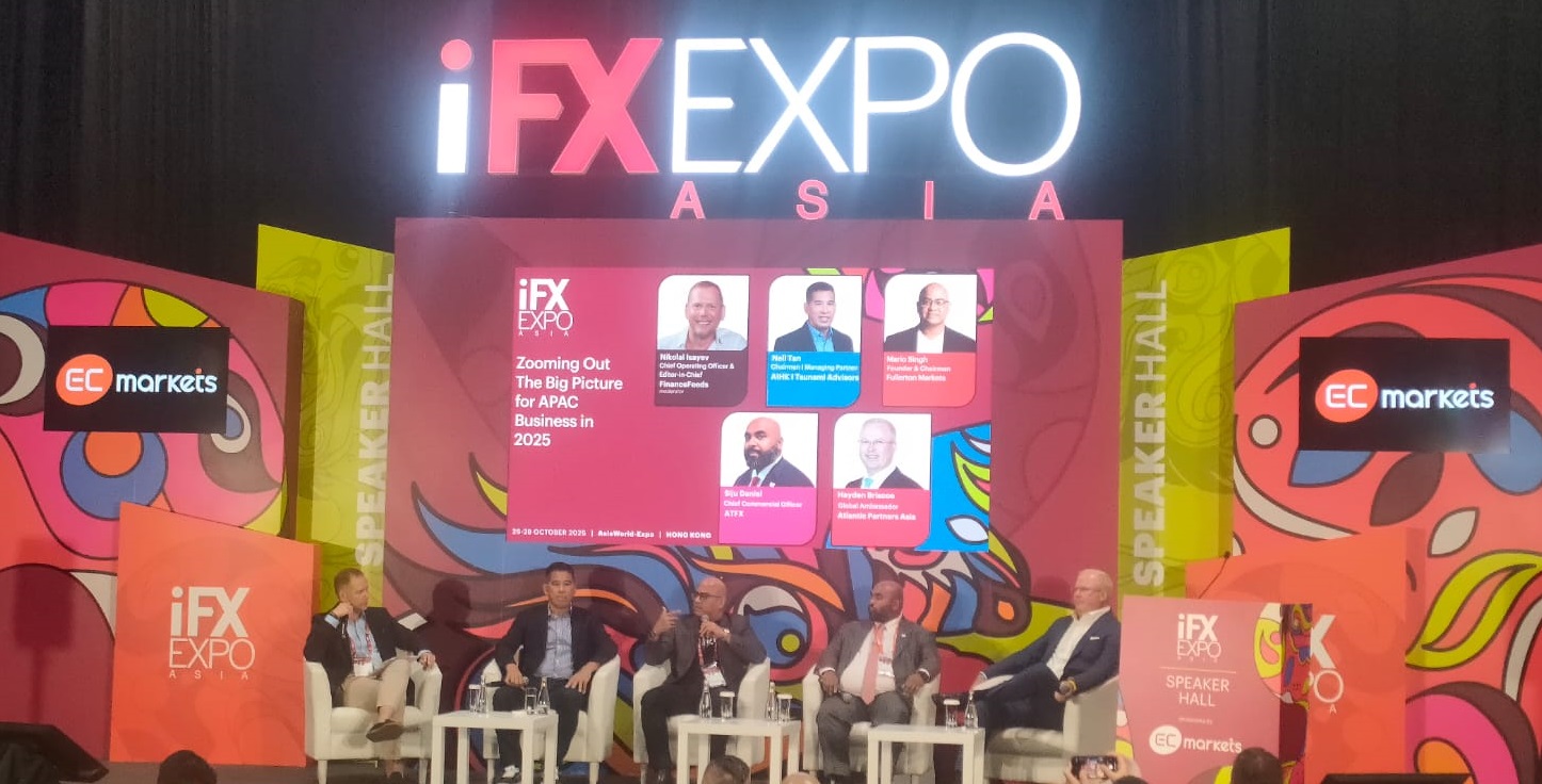 Panelists discuss APAC financial and fintech trends during iFX EXPO Asia 2025 session.