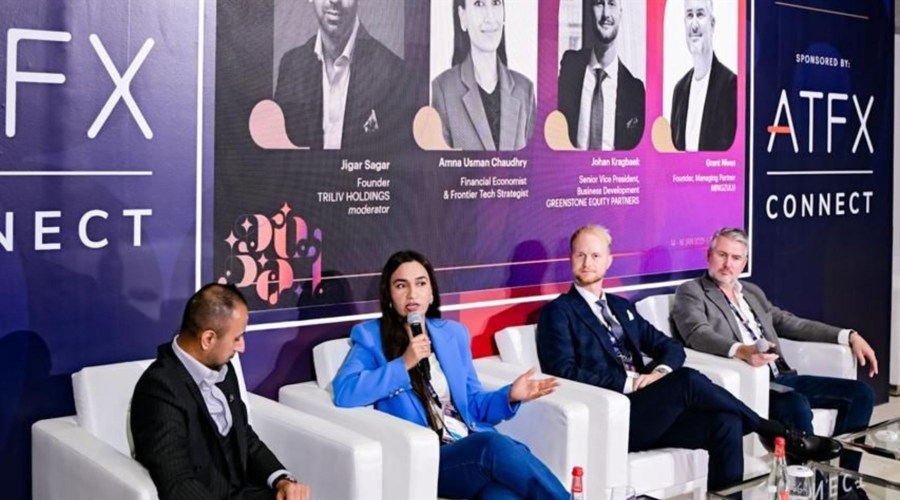 Panelists discussing on Beyond the Global Challenges: UAE’s Rise as a Startup &amp; Investor Hub