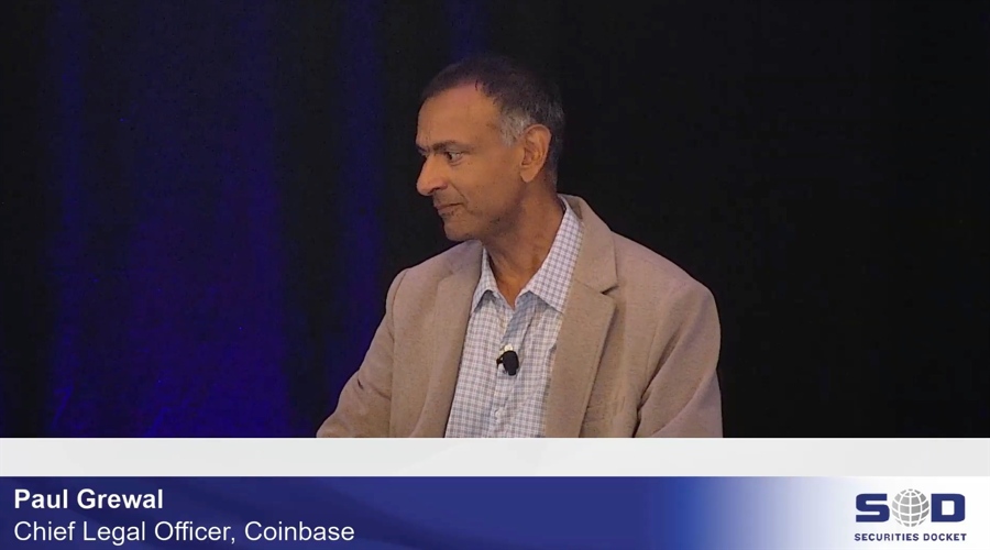 Paul Grewal, CHief Legal Officer at Coinbase in a Q&A Discussion with Docket Media