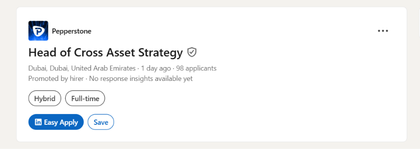 Pepperstone job ad