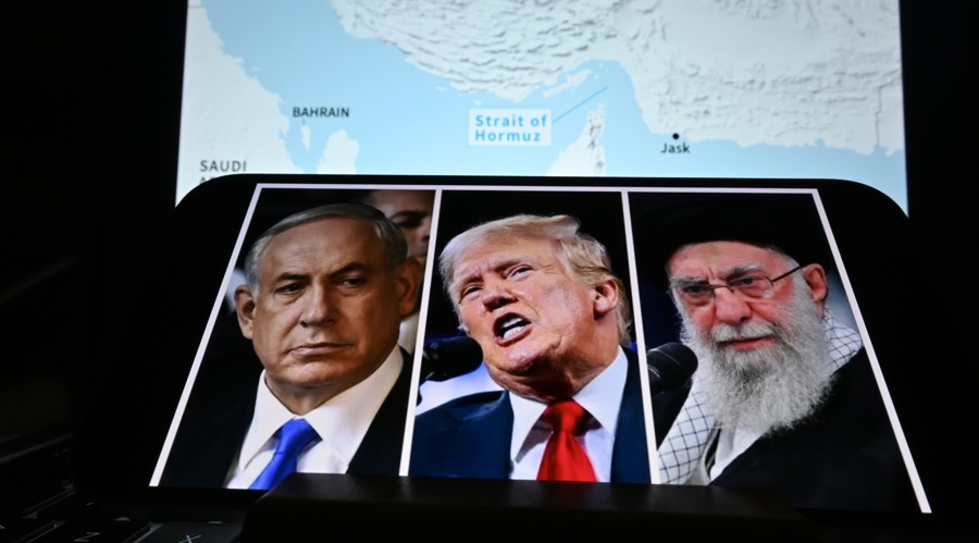 Photos of Bibi Netanyahu, Donald Trump and Khamenei (shutterstock)