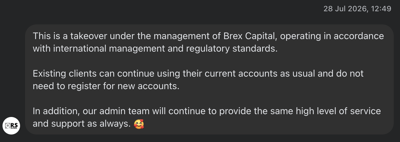 QRS Global's response to Finance Magnates' queries on its ties with Brex Capital