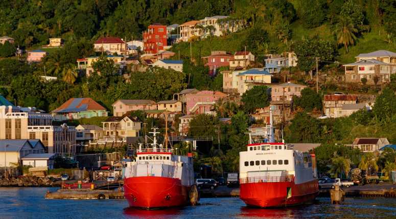 Red Bequia Ferries in Kingstown Harbor, St Vincent (Shutterstock)